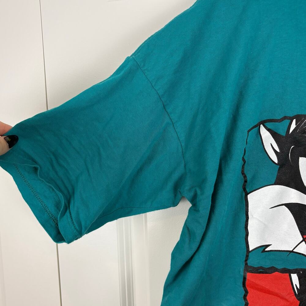 Vintage Looney Tunes Sylvester T Shirt Oversized 1996 Warner Bros Men's One Size - Picture 5 of 8